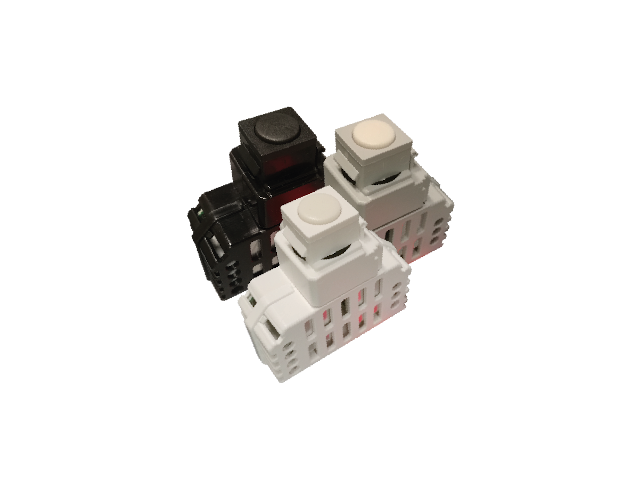 TE0595NP - Dimmer Attivo 30mA per Alimentatore  0/1-10Vcc Keystone Nero